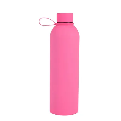 Fashion Rubber Paint Sports Double Layer Vacuum 304 Stainless Steel Cup
