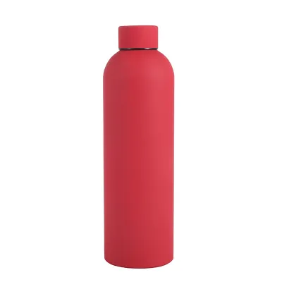 Fashion Rubber Paint Sports Double Layer Vacuum 304 Stainless Steel Cup