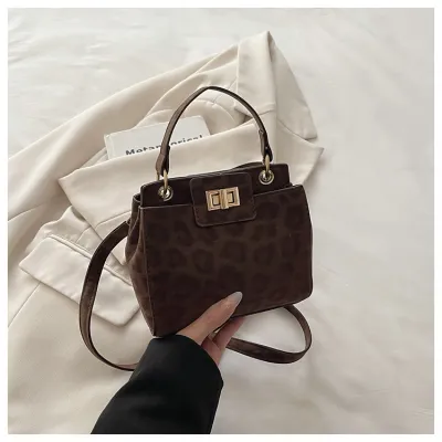 Women Fashion Casual Leopard Large Capacity Crossbody Bag