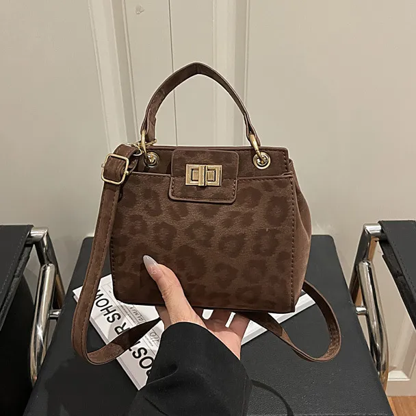 Women Fashion Casual Leopard Large Capacity Crossbody Bag