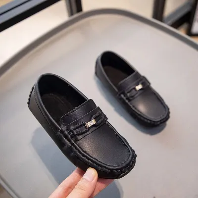 Kids Boys Fashion Casual Big-Toe Soft-Sole PU Leather Shoes