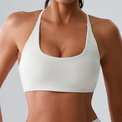 Women Fashion Casual Solid Color Cross Sports Gather Yoga