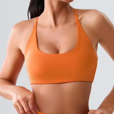 Women Fashion Casual Solid Color Cross Sports Gather Yoga