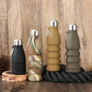 Fashion Outdoor Food Grade Silicone Portable Folding Sports Water Cup 550Ml
