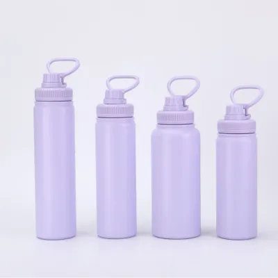 Fashion Simple Solid 304 Stainless Steel Outdoor Thermos Cup with Screw Cap 18-64Oz