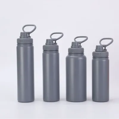 Fashion Simple Solid 304 Stainless Steel Outdoor Thermos Cup with Screw Cap 18-64Oz