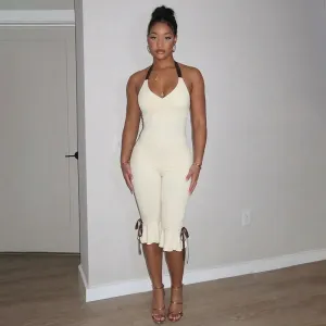 Women Fashion Sexy Spring Halter-Neck Strap Slim-Fit Rompers