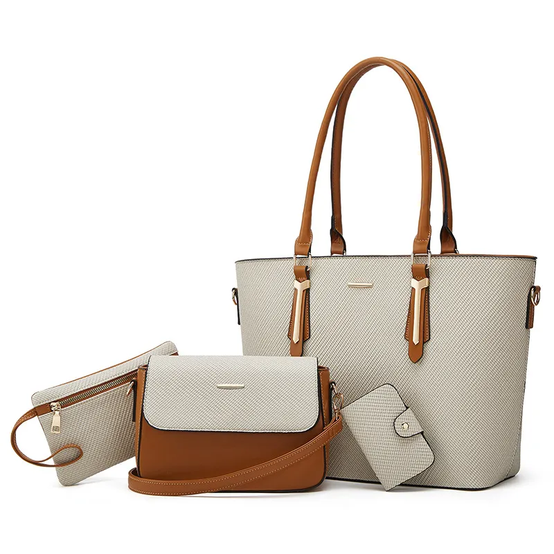 Women Fashion Casual Large Capacity Tote Bag Four-Piece Set