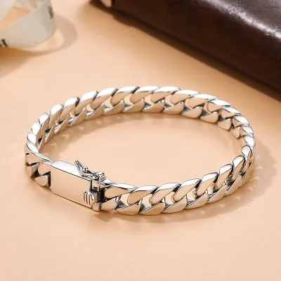 Men's Fashion Simple Cuban Chain Metal Bracelet
