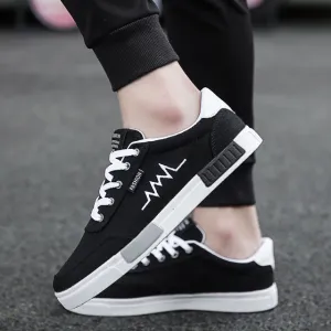 Men's Fashion Casual Summer Round-Toe Lace-Up Flat Non-Slip Canvas Sneakers