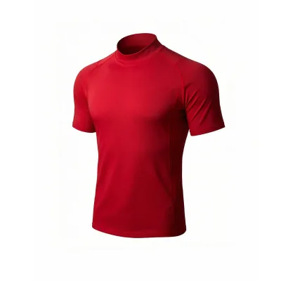 Men Fashion Casual Summer Thin Breathable Round Neck Short Sleeve T-Shirt