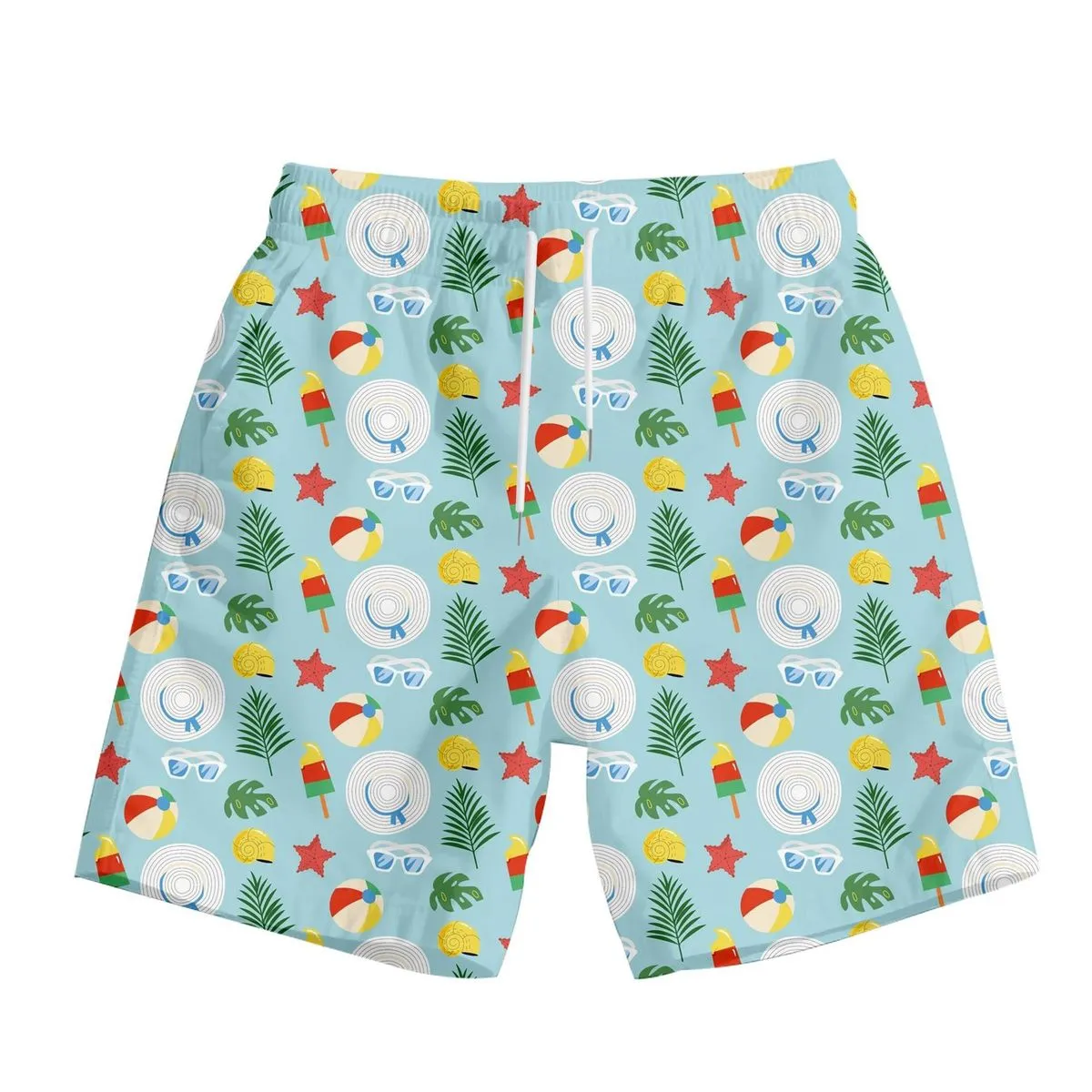 Men Casual Summer 3D Digital Print Quick Dry Breathable Shorts