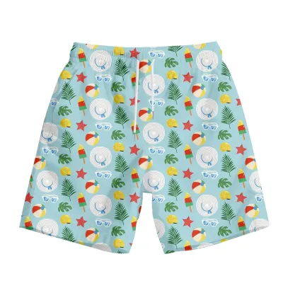 Men Casual Summer 3D Digital Print Quick Dry Breathable Shorts
