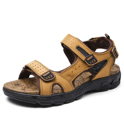 Men's Fashion Casual Retro Thick Bottom Velcro Sandals