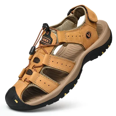 Casual Velcro Beach Sandals for Men with Thick Sole