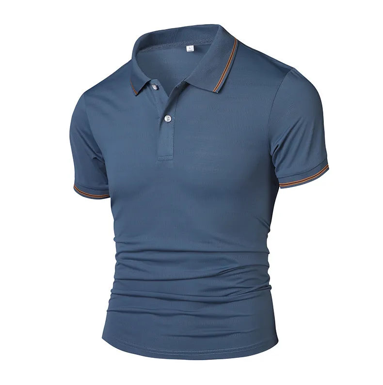 Men's Fashion Casual Summer Business Lapel Short Sleeve Polo Shirt