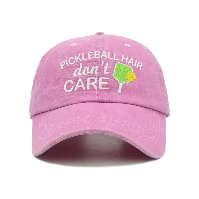 Fashion Casual Washed Pickleball Embroidered Adjustable Baseball Cap