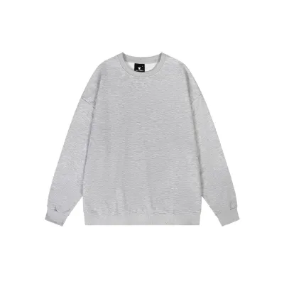 Men Fashion Casual Simple Solid Color Round Neck Long Sleeve Loose-Fitting Twill Fabric Sweatshirt