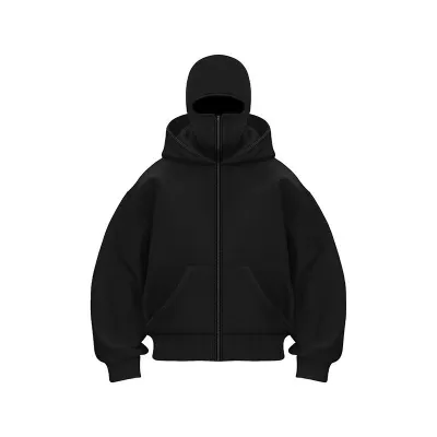 Men Fashion Casual Autumn Winter Solid Color Long-Sleeve Zipper Hoodies