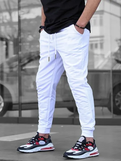 Men's Casual Solid Color Lightweight Breathable Pants Loose Fit Long