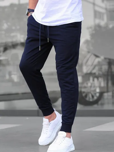 Men's Casual Solid Color Lightweight Breathable Pants Loose Fit Long