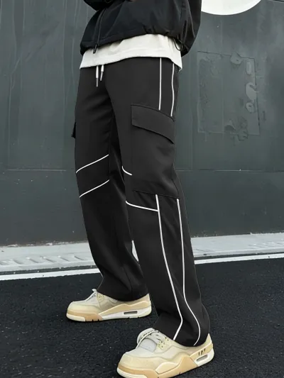 Men's Fashion Casual Multi-Pocket Straight Pants
