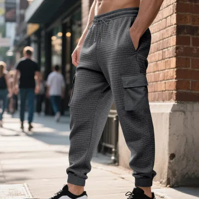 Men's Fashion Casual Autumn Winter Jacquard Loose Pants