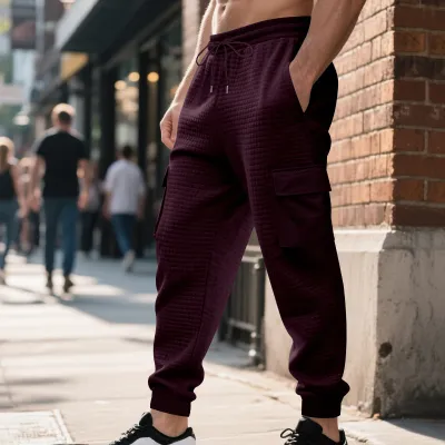 Men's Fashion Casual Autumn Winter Jacquard Loose Pants