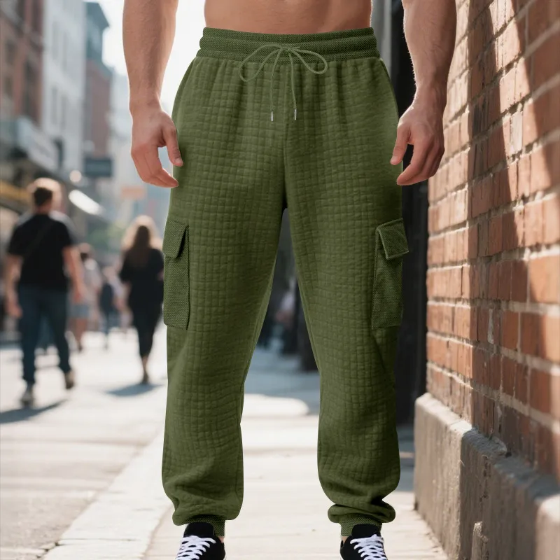 Men's Fashion Casual Autumn Winter Jacquard Loose Pants