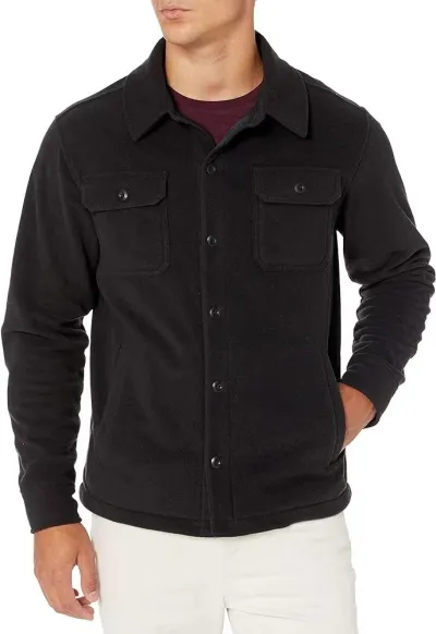 Men's Fashion Casual Solid Color Lapel Long Sleeve Button Multi-Pocket Jacket