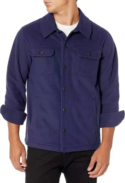 Men's Fashion Casual Solid Color Lapel Long Sleeve Button Multi-Pocket Jacket
