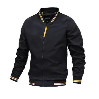 Men's Exercise Casual Thin Long-Sleeve Zipper Jacket in Solid Color