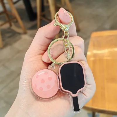 Fashion Fun Pickleball Paddle Keychain Jewelry Keychain