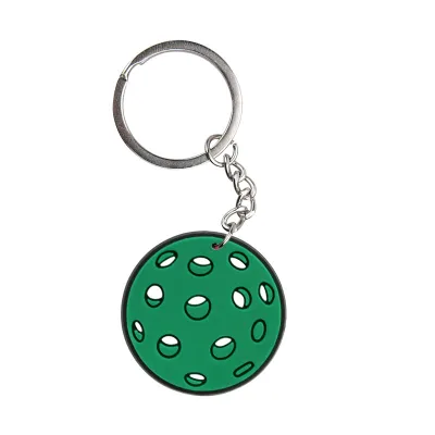 Fashion Creative Pickleball Pendant Keychain Soft Rubber PVC