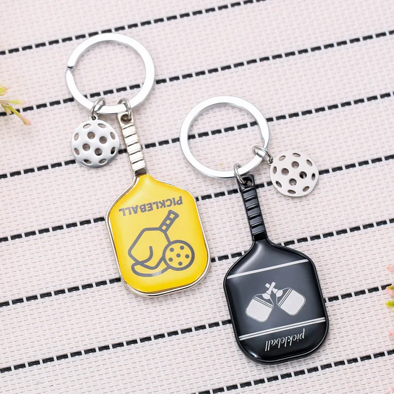 Fashion Creative Peak Ball Racket Zinc Alloy Key Chain