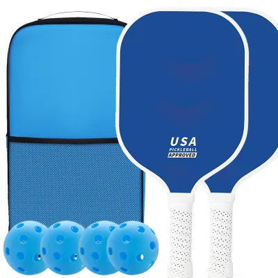 Fashion Solid Color Glass Fiber Pickleball Paddle And Ball Set