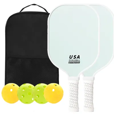 Fashion Solid Color Glass Fiber Pickleball Paddle And Ball Set