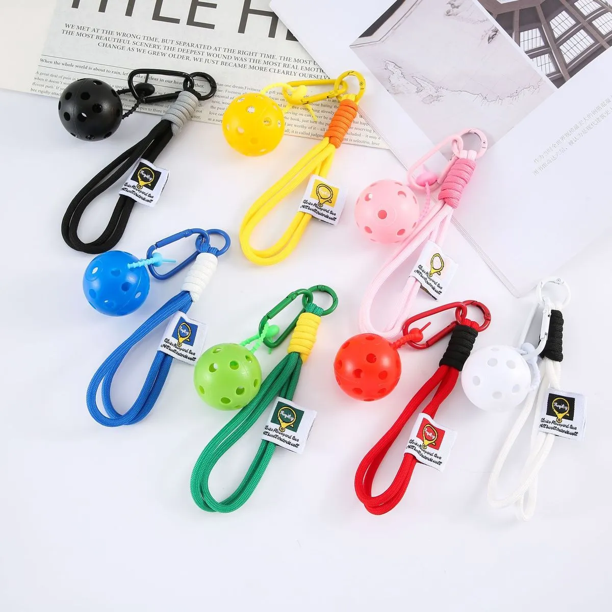 Fashion Creative Mini Pickleball Backpack Pendant Keychain