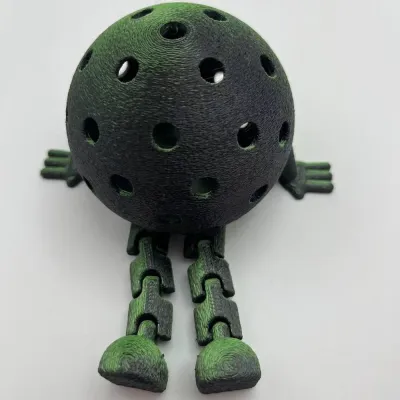 Fashion Cute Pickleball Pendant Keychain Degradable Materials