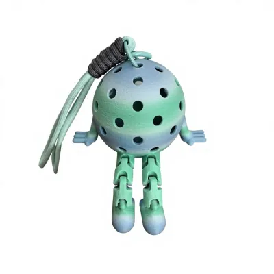 Fashion Cute Pickleball Pendant Keychain Degradable Materials