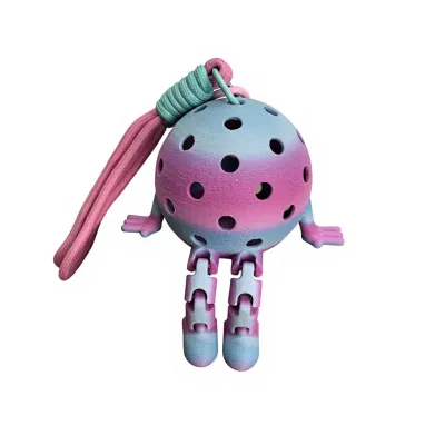 Fashion Cute Pickleball Pendant Keychain Degradable Materials