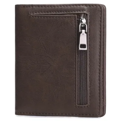 Men's Fashion Carbon Fiber Anti-Theft Brush PU Leather Wallet