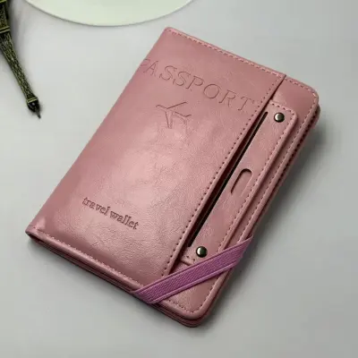 Men Fashion Casual Anti-Theft Passbook Holder Multi-Function Travel Wallet