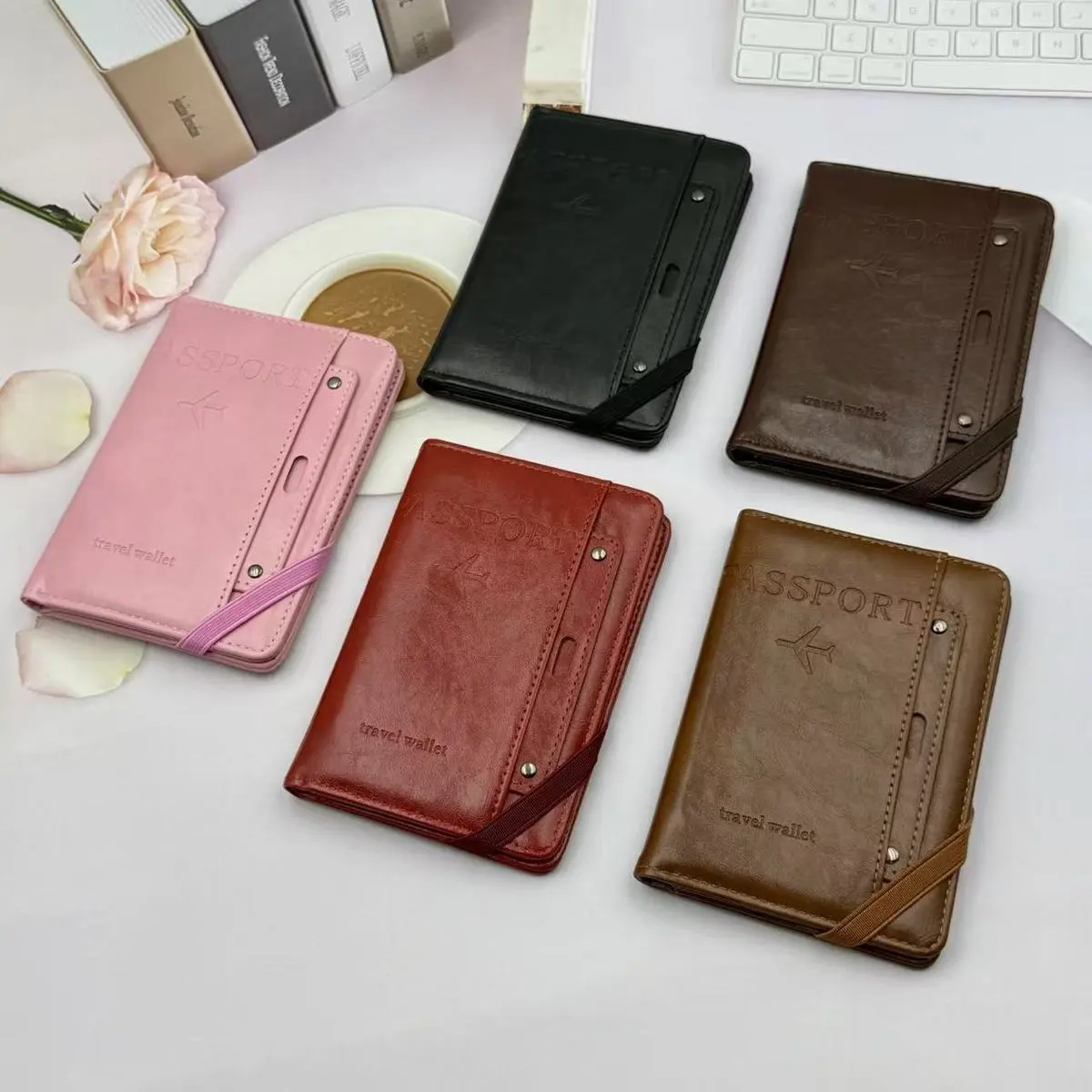 Men Fashion Casual Anti-Theft Passbook Holder Multi-Function Travel Wallet