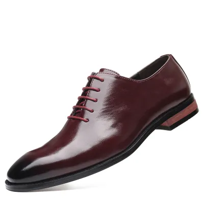 Men's Fashion Pointed Toe Lace Up Business Leather Shoes