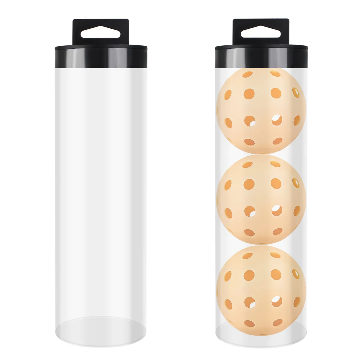 Fashion Transparent Plastic Tube Pick Ball Packaging Storage Box
