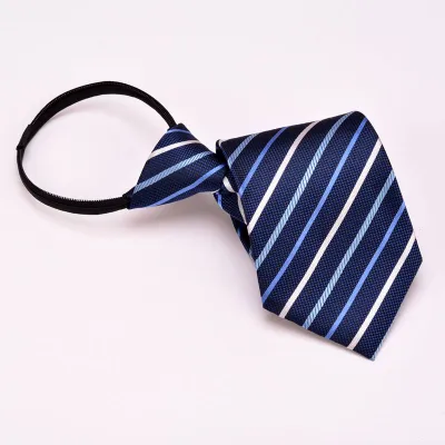 Men Fashion Business Jacquard Zipper-Style No Knot Tie
