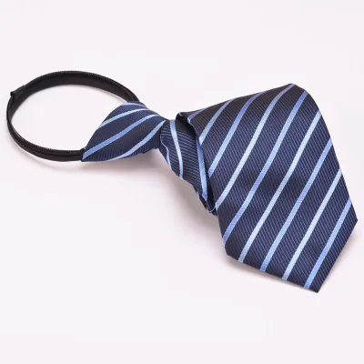 Men Fashion Business Jacquard Zipper-Style No Knot Tie