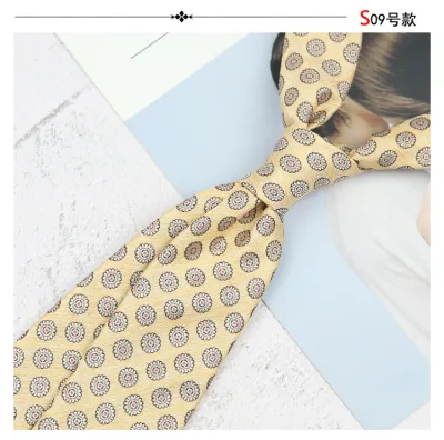 Men Fashion Business Maillard Color Style 8cm Wide Stripe Tie
