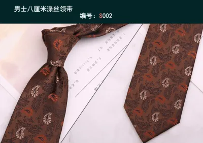 Men's Fashion Business 8cm Polyester Stripe Polka Dot Tie